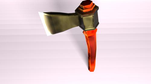 Lowpoly axe preview image